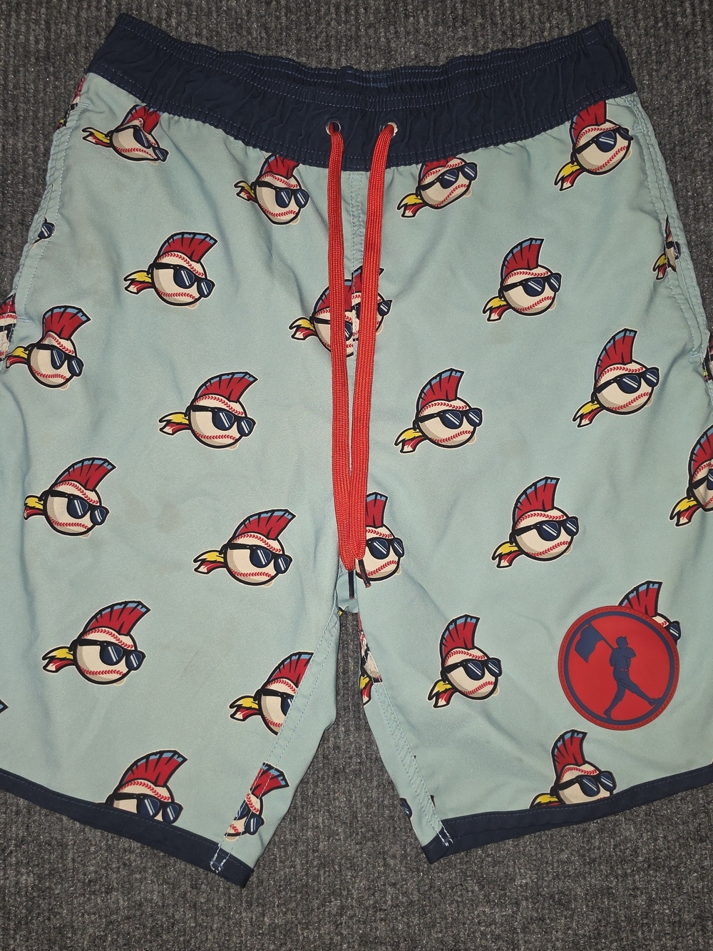 Baseballism Major League the Movie Novelty Swim Trunks Men’s Size Medium